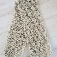 麻糸のボディタオル完成♪